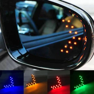 2 x Car Side Rear View Mirror 14SMD LED Light Turn Signal Lamp Auto Accessories - Picture 1 of 12