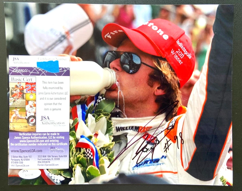 DAN WHELDON SIGNED 2011 INDY 500 8X10 PHOTO INDIANAPOLIS WINNER *RARE* JSA B - Image 1 of 1