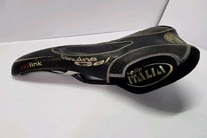 Vintage Road Bike Selle Italia SADDLE Leather Ti Flite ProLink Gel Bicycle Italy - Picture 1 of 10