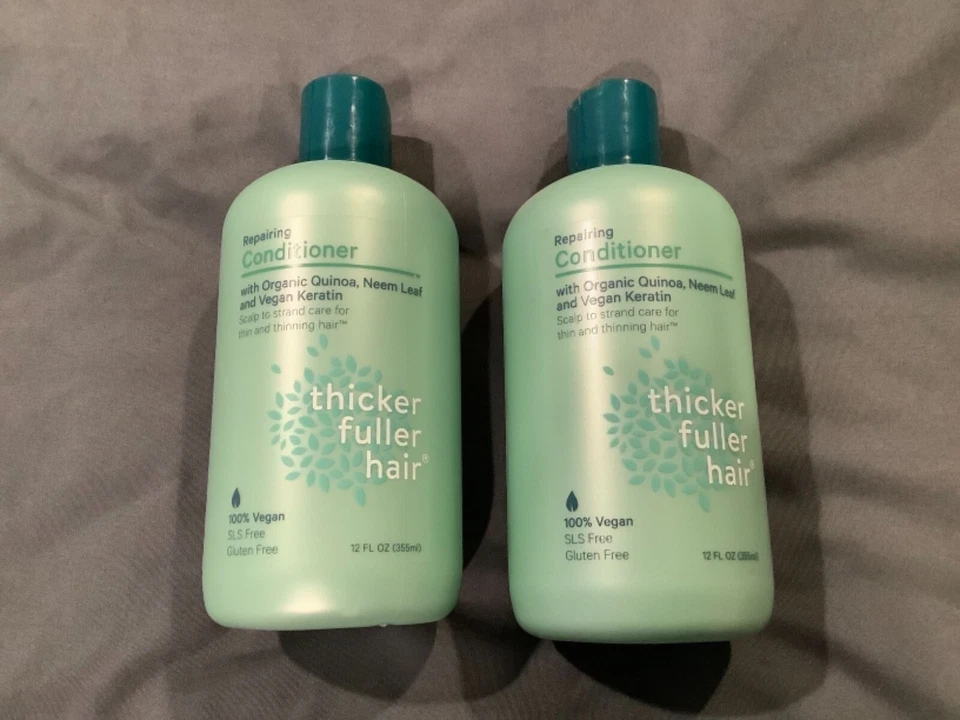 ~ 2 nuevos acondicionadores reparadores de cabello más gruesos 12 fl oz veganos ~ Foto 1 de 1