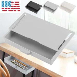 Under Desk Drawer Organizer Self-Adhesive Slide-out Desk Drawer Space Saver - Picture 1 of 15