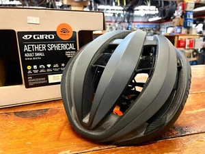 Giro Aether Spherical Bike Helmet - S - Matte Black Flash - Picture 1 of 8