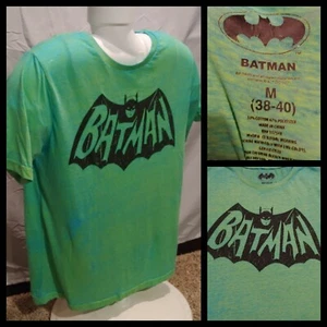 Camiseta Para Hombre Batman Retro Logo Verde Jaspeado y Azul Talla Mediana - Imagen 1 de 9