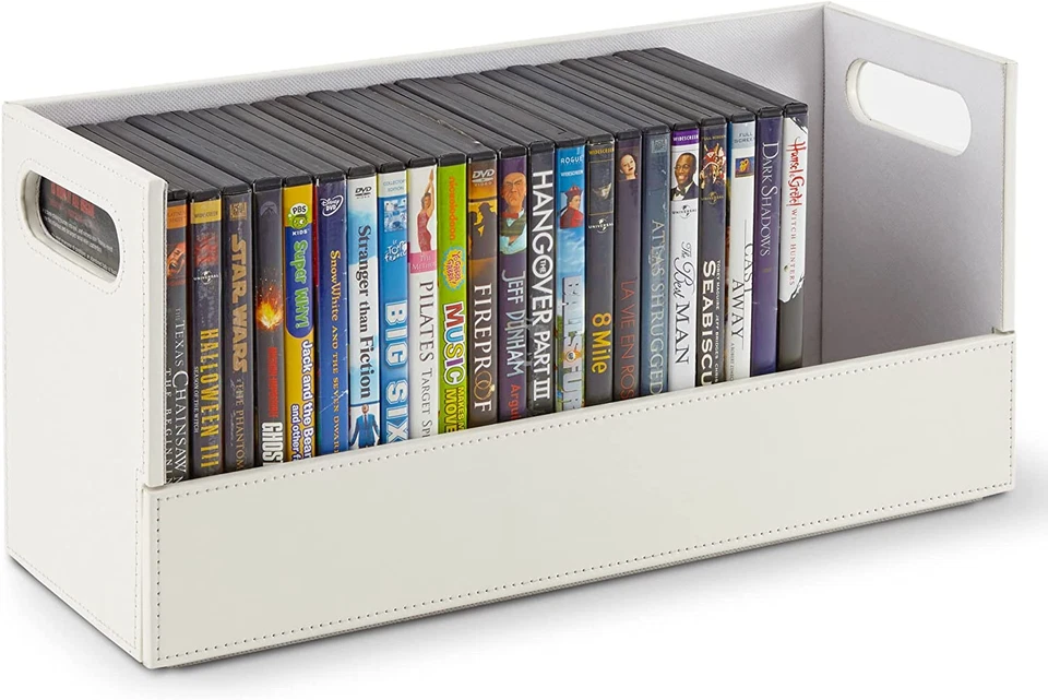 Caja de almacenamiento de DVD, organizador de estante de películas para Blu-Ray, estuches para videojuegos, CD, VHS T Foto 1 de 1