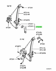 Griffgruppe Türfensterheber vorne für: Mitsubishi Lancer Evo 4 5 6  - Bild 1 von 1