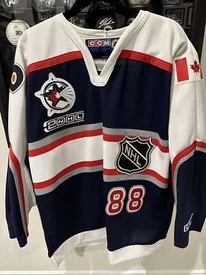 Camiseta deportiva Eric Lindros North America Flyers 2000 réplica CCM NHL All Star Foto 1 de 4