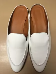 NEW Everlane Italian Leather Loafer Mule Slide, Buffed White, 6 - Picture 1 of 5