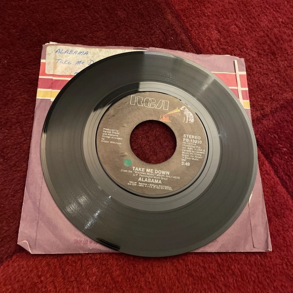 Alabama - Take Me Down, 7" Vinyl/45 RPM — 第 1/1 张图片