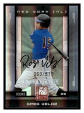 Greg Veloz 2008 Donruss Elite Extra Edition 124  AU, RC   Rookie Auto