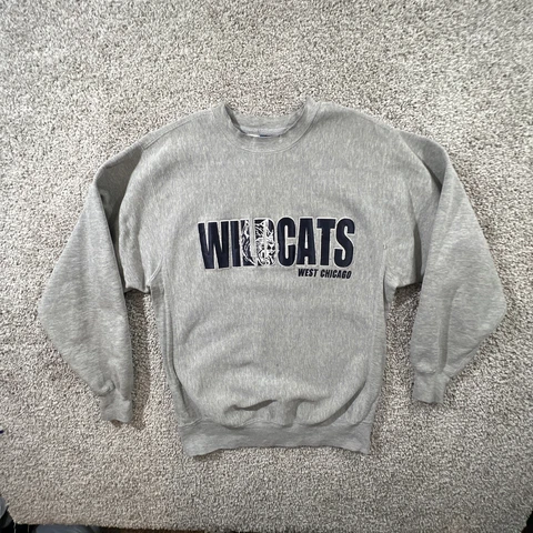 Vintage Northwestern Wildcats West Chicago Crewneck Sweatshirt Sz S Pro Weave Cover