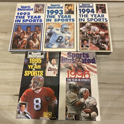 Sports Illustrated The Year In Sports 1992, 93 , 94, 95 96 Brand New JORDAN VHS - Image 1 of 4