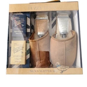New Baylis Harding Mens Slippers Set Fuzzy Duck Mens Body Lotion Shower Gel Soap - Picture 1 of 3