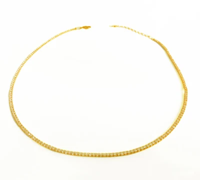 Gargantilla redonda de 3,50 quilates cultivada en laboratorio CVD/diamante regalo para día especial oro amarillo de 14 k Foto 1 de 4