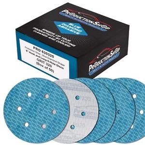 320 Grit 6" Diamond Shape Sanding Discs, 6-Hole, Box of 50 Hook & Loop Sandpaper - Bild 1 von 5