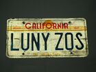 1980'S CALIFORNIA The Golden State VANITY LICENSE PLATE - LUNY ZOS - Art Deco