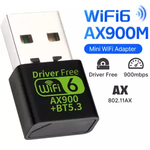 AX900 USB Wifi Bluetooth Adapter 900Mbps Wifi 6 Network Adapter for PC Desktop - Picture 1 of 7