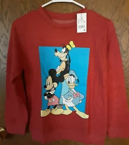 Youth Disney Mickey And Friends Sweatshirt - Youth Medium- Red Heather - Picture 1 of 5