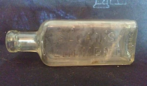 Vintage, Sloan's Liniment, 3 oz Clear Glass Bottle, Cork Style, 5" Tall - Picture 1 of 3