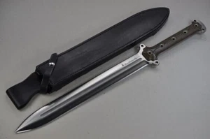 Handmade D2 Steel 1095 || Hunting Short Sword 27-in with Leather Sheath - Picture 1 of 1