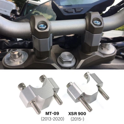 Adaptador de braçadeira de montagem riser guidão cromado para YAMAHA Tracer 900 2017-2020 - Imagem 1 de 4