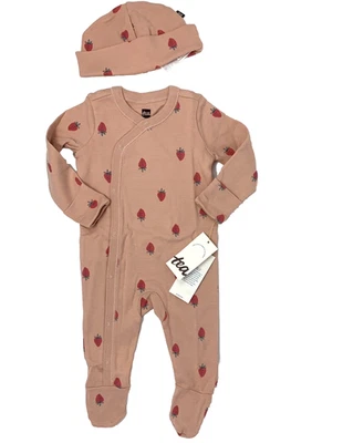 Nuevo con etiquetas Mameluco y Sombrero Colección Tea Bebé Niña 0-3 Meses Pequeño Patas Fresa Foto 1 de 4