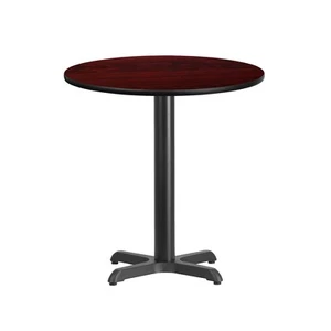 Flash Furniture 24'' Round Laminate Table Top Mahogany w/22''x22'' Table-Height - Picture 1 of 4