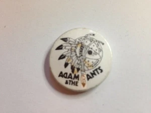ADAM & THE ANTS RARE ORIGINAL VINTAGE BUTTON BADGE PUNK NEW WAVE - Imagen 1 de 2