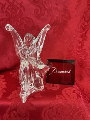 FLAWLESS Unique BACCARAT France Crystal NATIVITY ANGEL OF PEACE With DOVE Figure - image 1 of 4
