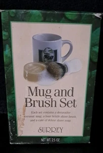 VINTAGE SURREY HORSE & BUGGY SHAVING MUG AND BRUSH NEW IN ORIGINAL PACKAGE - Picture 1 of 11