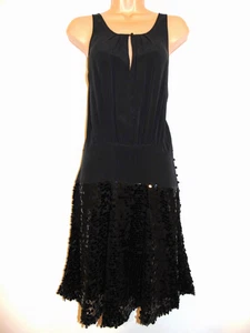 Neu mit Etikett Kookai französisches Design 20er Jahre Stil Seide/glitzerndes Gelegenheitskleid, 40, UK 10/12 - Bild 1 von 12