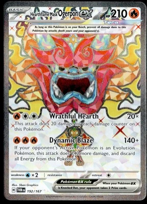 Hearthflame Mask Ogerpon ex - 192/167 SV06: Twilight Masquerade Ultra Rare NM - Image 1 of 2