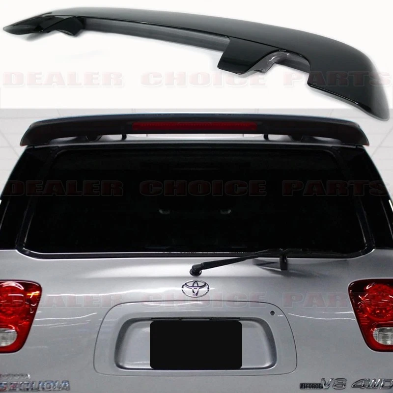 For 2001 2002 2003-2007 Toyota Sequoia Factory Style Spoiler Wing GLOSS BLACK - Image 1 of 4