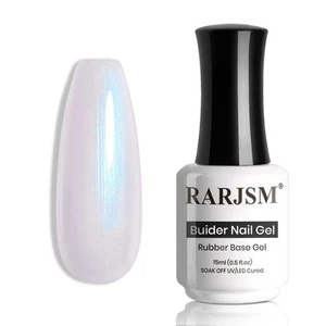 RARJSM Gel Builder Nail Polish Pearl White Hard in a Bottle - Picture 1 of 8