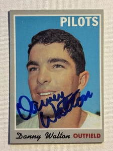 Danny Walton Seattle Pilots 1970 Topps #134 Autographed Baseball Card - Picture 1 of 2