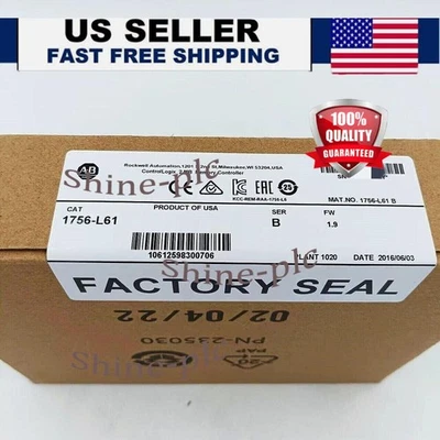 nEW IN BOX Allen-Bredley 1756-L61 SER B ControlLogix 2MB Memory Controller - Image 1 of 3