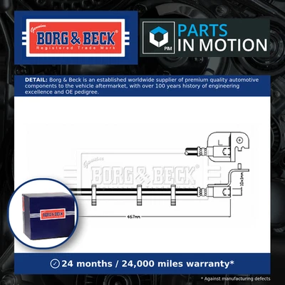 Manguera de freno para JAGUAR S TIPO X200 3.0 Delantera Izquierda 00 a 02 Hidráulica B&B C2C3560 Foto 1 de 4