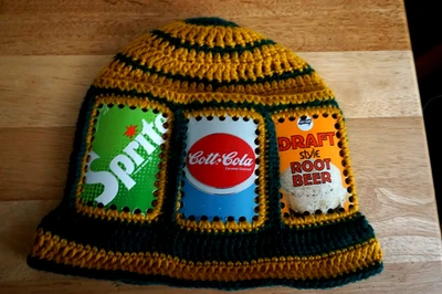 SOMBRERO DE LATA DE REFRESCO DE GANCHILLO DE COLECCIÓN-SPRITE-COTT COLA-LAUREL PRIMAVERA-UVA ACUÑADA-FRESCOgO Foto 1 de 2