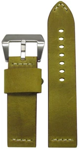Correa de reloj de cuero dorado Panatime Desert Dweller de 26 mm XL con puntada blanca 135/85 - Imagen 1 de 1