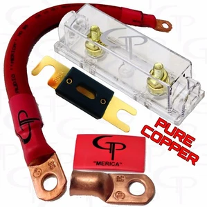 Soporte de fusibles ANL de 400 amperios BLOQUE EN LÍNEA KIT DE INSTALACIÓN DE BATERÍA CALIBRE 2/0 AWG COBRE R - Imagen 1 de 3
