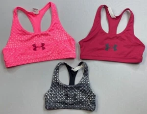Girl's Youth Under Armour Heatgear UPF 30+ FITTED Sports Bra - Picture 1 of 6