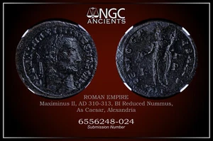 MAXIMINUS II ANTIKE MÜNZE RÖMISCH als CAESAR. ALEXANDRIA NGC SEHR GUTER ZUSTAND AD 310-313. A1220 - Bild 1 von 9