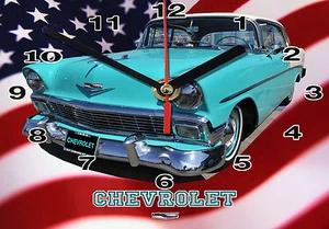 WALL CLOCK, CHEVROLET -01 M, 11,8x 7,8 inches Car - Passenger and aluminium - Picture 1 of 1