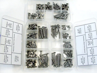 Tornillos de recorte automáticos de chapa Mopar #6 #8 #10 de acero inoxidable con cabeza Phillips ovalada  Foto 1 de 4