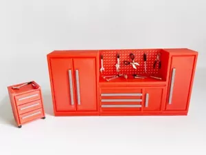 Diorama 1/18/24/64 Armadietto Attrezzi Modellismo Set Riparazione Garage Scena Accessori Modelli - Foto 1 di 27