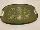 18 " Vtg  Arizona The Grand Canyon Statetray Souvenir Rare Find Olive And Brown.