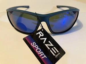 RAZE Eyewear Sonnenbrille J-Gestell flach schwarz blau verspiegelte Gläser 20526 - V24 - Bild 1 von 11