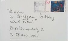 GERMANY 1978 Cover franked with Karl Hofer Painter stamp & label in Berlin 