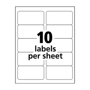 1000 Labels 4"x2" Blank Address Shipping Labels Self Adhesive 10 up/sheet - Picture 1 of 8