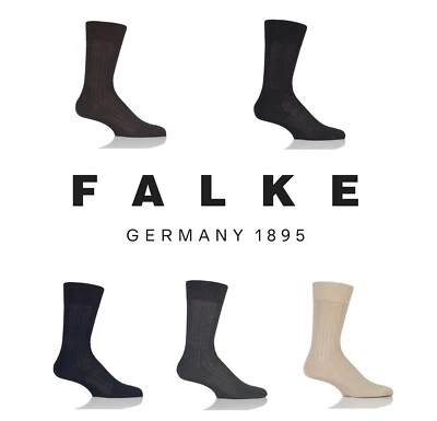 Calcetines para hombre FALKE Milano 100 % algodón Fil d'Ecosse costilla muchos colores/tallas - 1 par Foto 1 de 4