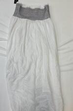 $90 International Concepts Smocked-Waist Tulip-Hem Skirt White Size Small DEFECT